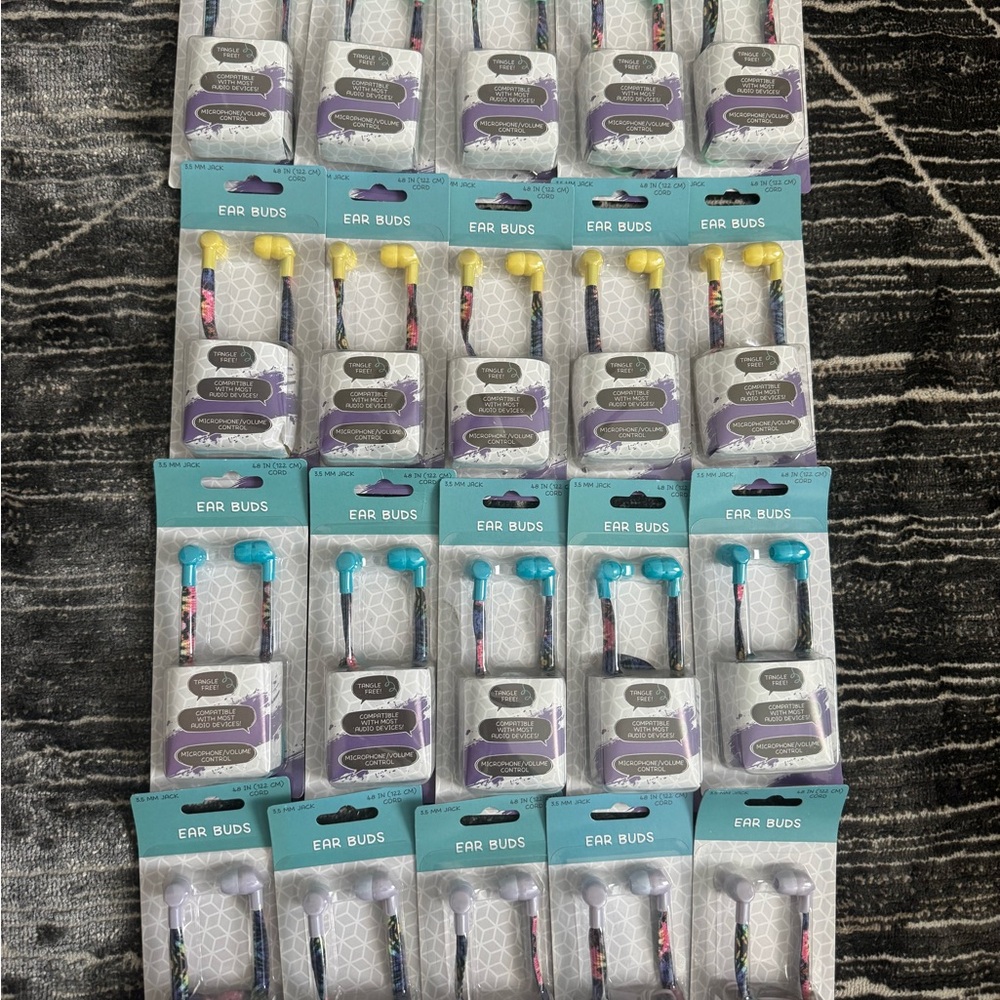 MultiColor Ear Buds Headphones - Assorted Colors